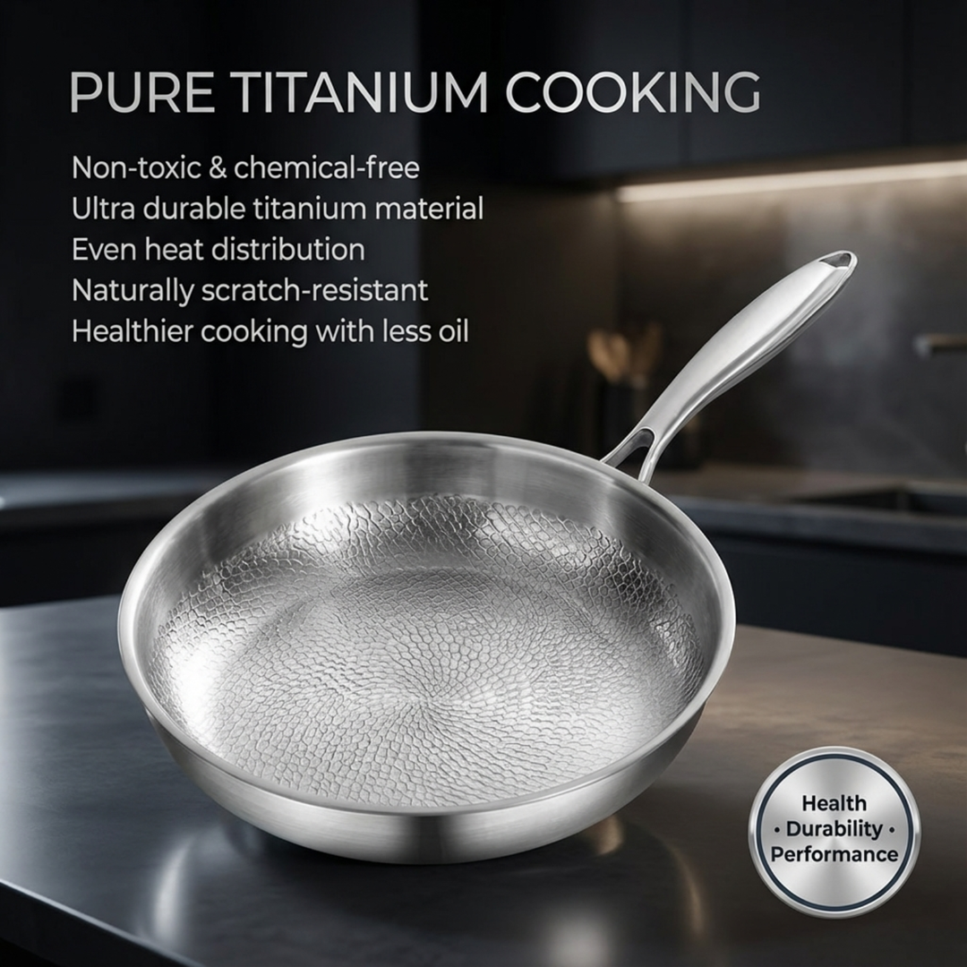 Titanium Hammered Pan + FREE LID