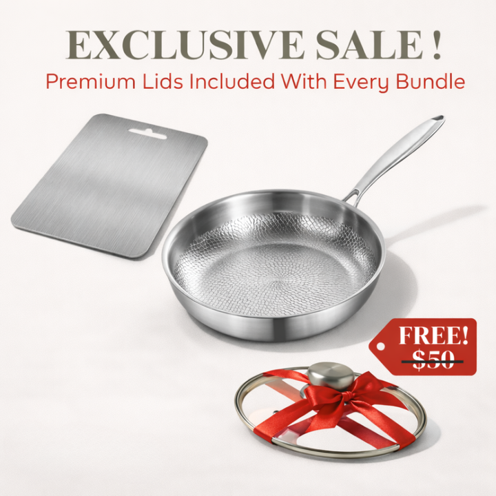 Pure Titanium Cook & Cut Bundle + FREE LIDS