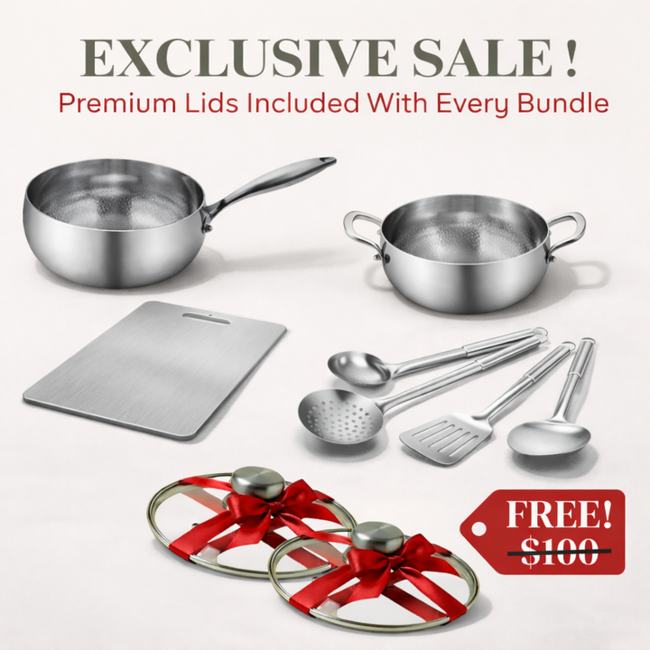 Pure Titanium Chef’s Bundle + FREE LIDS