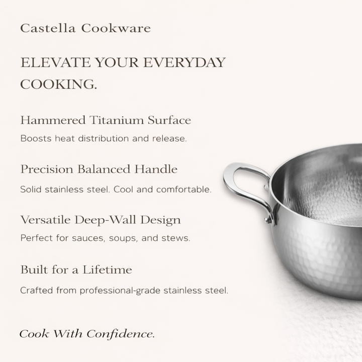 Titanium Deep Casserole Pot Pro + FREE LID