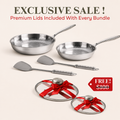 Titanium Hammered Pan Pro Duo + FREE LIDS