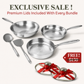 Pure Titanium Hammered Cookware Pro Set + FREE PANS