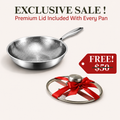 Titanium Wok Pan Flat Bottomed + FREE LID