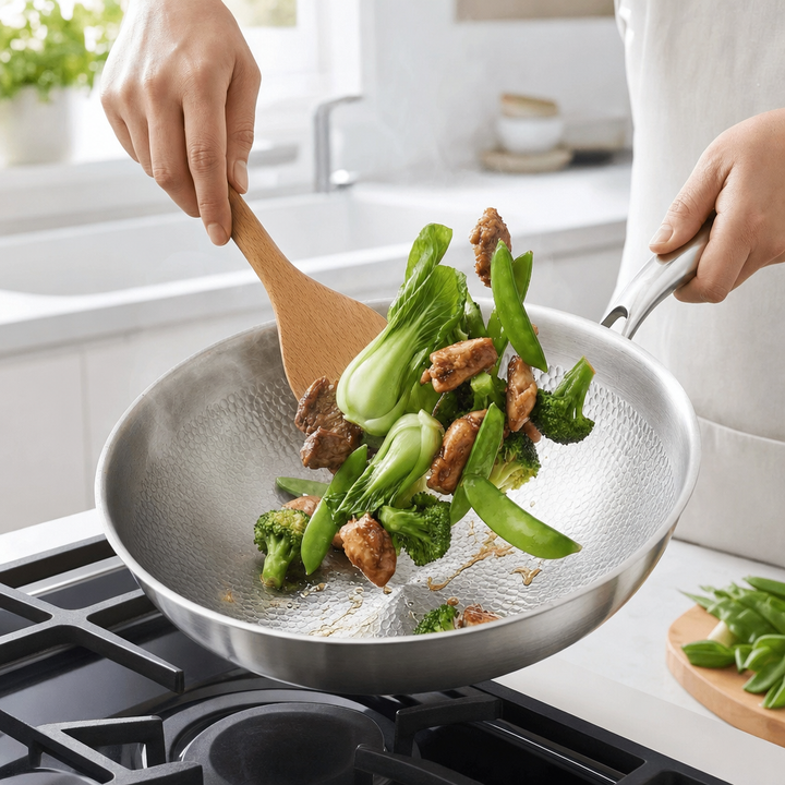 Castella Titanium Wok Pan Flat Bottomed