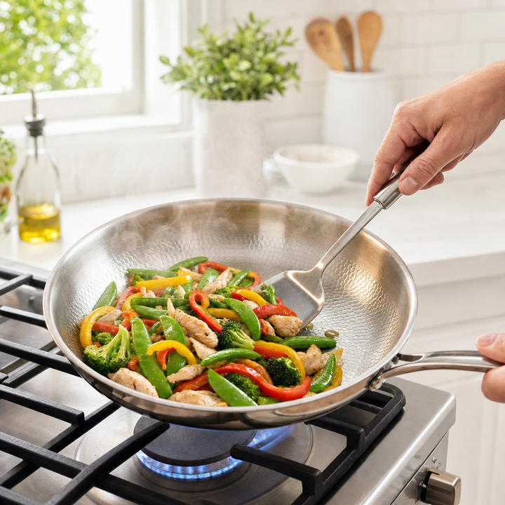 Titanium Hammered Pan + FREE LID
